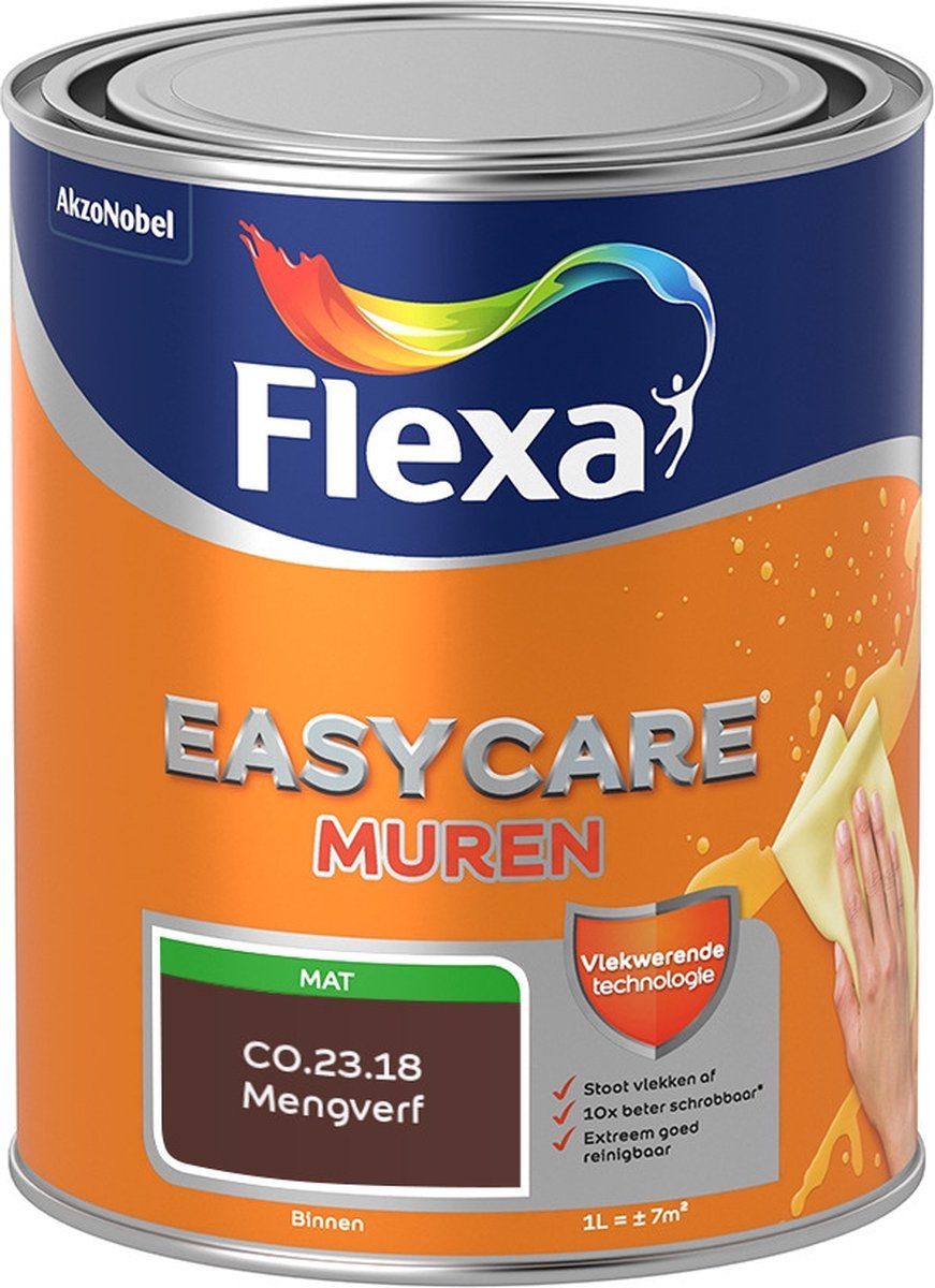 FLEXA Easycare Muurverf - Mat - Mengkleur - C0.23.18 - 1 liter - 8711113234863