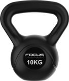 Focus Fitness Kettlebell - Cement - 10 kg - Zwart