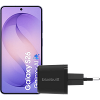 Samsung Galaxy S26 512GB Donkerblauw 5G + BlueBuilt Oplader 45 Watt Zwart