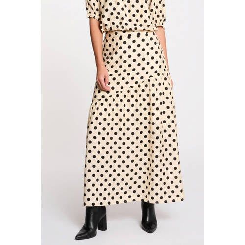 Morgan maxi rok met stippen ecru