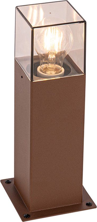 QAZQA Denmark - Industriële Staande Buitenlamp - Roestbruin - H 30 cm - E27