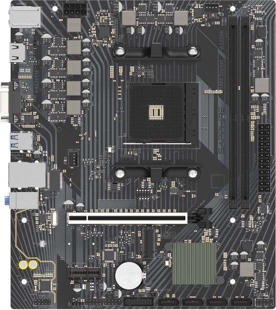Sapphire A520M-E Serie - Moederbord - AMD A520 Chipset - Micro ATX - Dubbele Geheugenslots