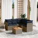Maison Exclusive - Ensemble de meubles de jardin 6 pièces avec canapé et coussins, gris, en polyrotin