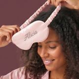 YourSurprise Slaapmasker met naam - Geborduurd - Satijn - Roze