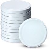 KADAX Schroefdeksel fi89 mm, reservedekselset van metaal, To89, inmaakdeksel geschikt voor 1700 ml potten, twist-off-deksel met 6 vergrendeltanden, deksel (10 stuks, wit)