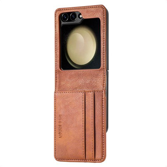 imoshion Hoesje - Geschikt voor Samsung Galaxy Z Flip 7 FE - Luxe Bookcase flip versie - Bruin