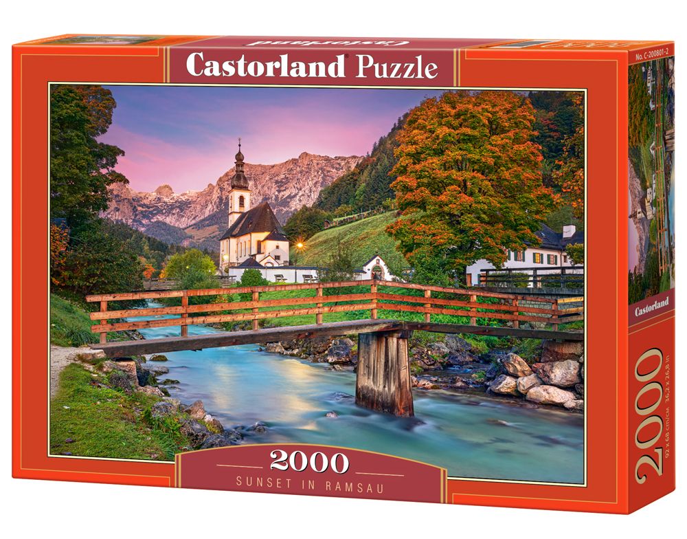 Castorland Sunset in Ramsau - 2000 stukjes Puzzel - 9+ jaar