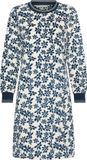 Pastunette - Nachthemd - Nordic Bloom - Velours Fleece - Ecru/Blauw - Maat 36