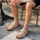 Birkenstock Arizona Birko-Flor slippers beige smal