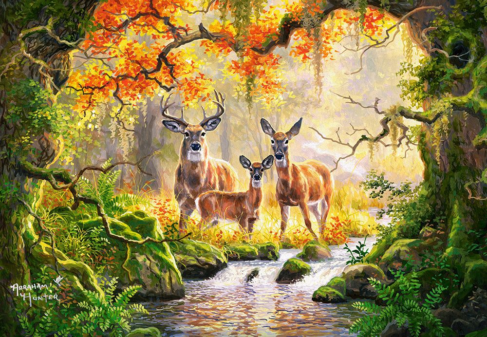 Castorland Royal Family - 1000 Piece Jigsaw Puzzle - Fantasy Deer Theme - Adult & Child