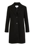 VILA VICLAUDIA BUTTON COAT - NOOS - Dames - Gewatteerde jas - Polyester - Zwart - Maat 42