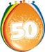 Folat Verjaardag leeftijd ballonnen 50 jaar - 16x - multi - 30 cm - Abraham - versieringen