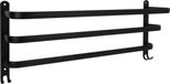 QUVIO Handdoekenrek - 3 stangen - Zwart - 60 cm - RVS - Wandmontage