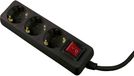 as - Schwabe 11392 Multiprise à 3 voies avec interrupteurs - IP20 - 230V/16A - Noir