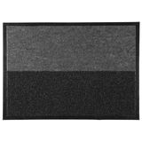 JE CHERCHE UNE IDEE, TX0174, 2-in-1 Anti-Slip and Brushing Doormat, Durable Indoor Mat, Easy to Maintain, Ideal for Entrances and Verandas, 50x70 cm, Black and Gray