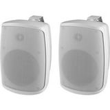 Monacor WALL-04T/WS PA-hautparleur mural 2 W Blanc 1 paire