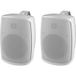 Monacor WALL-04T/WS PA-hautparleur mural 2 W Blanc 1 paire
