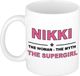 Bellatio Decorations naam cadeau mok - Nikki - Woman Myth Supergirl - koffiemok - 300 ml - collega - moederdag