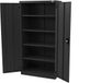 HBM Machines Armoire d'atelier PROFI 4 étagères Noir Métal 90x90x180 cm