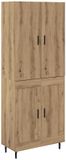 vidaXL Highboard Artisan Eiken 69,5 x 34 x 180 cm Bois traité
