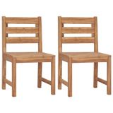 VidaXL Tuinstoel Terras Teak 2 stuks
