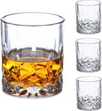 Merkloos Relaxdays Whiskey glazen - Set van 4 - 300 ml - Tumblerglazen - Transparant
