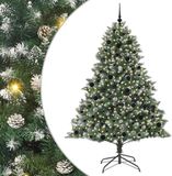 vidaXL Kunstkerstboom Groen 210 cm PVC en Plastic en Staal