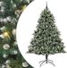 vidaXL Kunstkerstboom Groen 210 cm PVC en Plastic en Staal