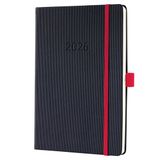 Sigel weekagenda 2026 Conceptum - formaat A5 - zwart/rood - hardcover