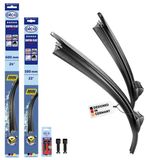 alca® Essuie-glace pour BMW 5 Touring 06.2004 - 08.2010, SUPER FLAT Balai d'essuie-glace plat, design extra-plat, Flexible, revêtement nanographique