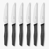 Arcos Serie Nova - Steakmessenset - lemmet nitrum roestvrij staal 110 mm - handvat polypropyleen kleur zwart