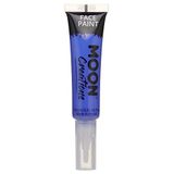 Moon Creations Lichaamspotloden in verfstick | zweet- en waterdichte gezichtsverf | dierproefvrij | voor kinderen, volwassenen, festivals, Halloween, donkerblauw, 15 ml