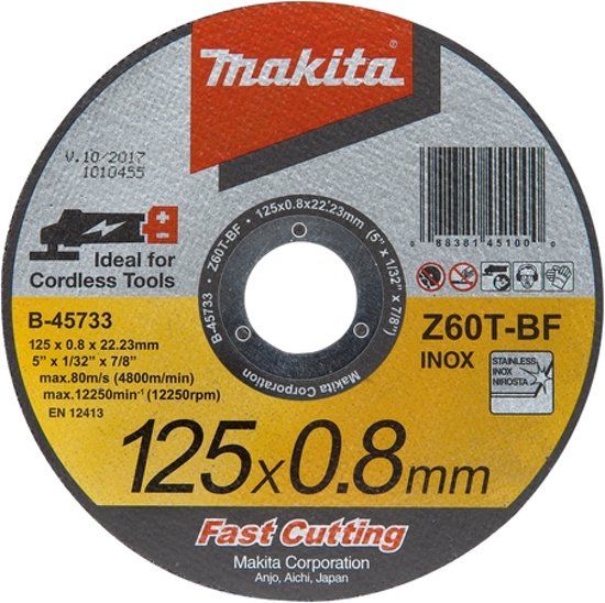 Makita B-45733 Doorslijpsch.125x0,8 RVS Z60T