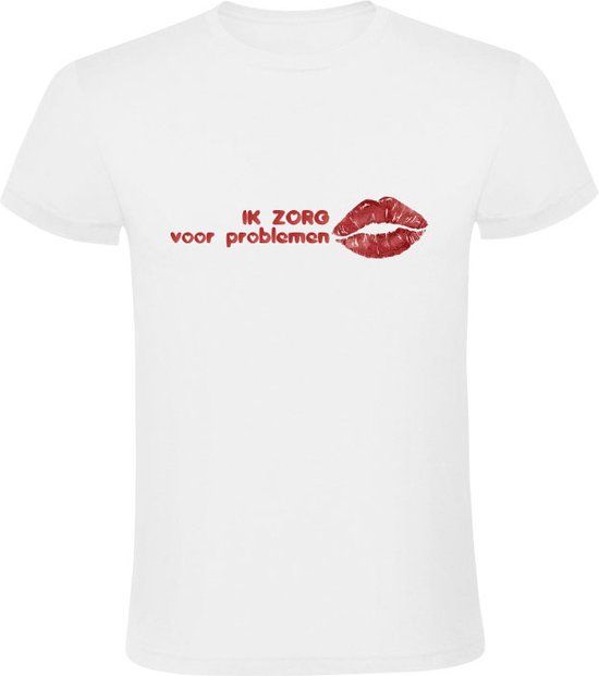 Sol's Ik zorg voor problemen Heren T-shirt Wit 3XL