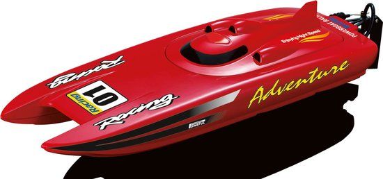 AMEWI 26070 RC motorboot RTR 450 mm racecatamaran Adventure rood 2,4 GHz 30km/h