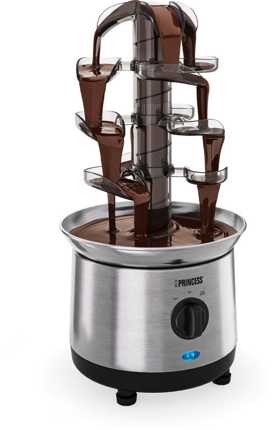 Princess 293000 Chocoladefontein - Chocolade fondue - Cascade 4 Lagen - Warmhoudfunctie