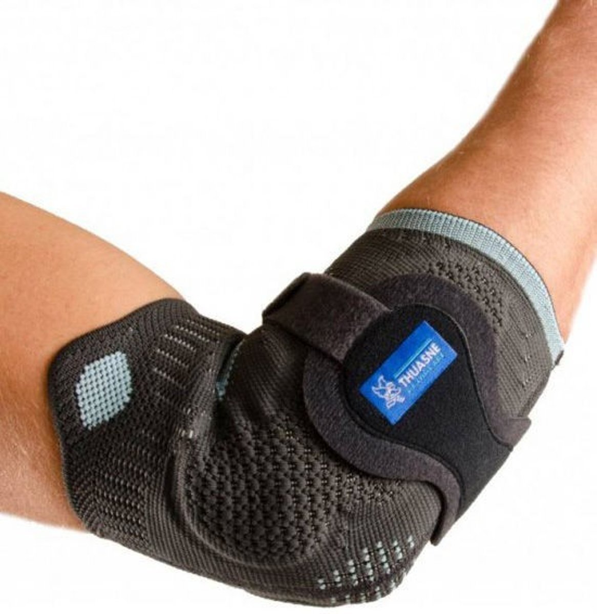 Thuasne Elleboogbandage - Maat: 4 / Large omvang onderarm/elleboog: 28-31 cm zie afbeelding - Zwart