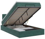 vidaXL Ottoman bed met matras, donkergroen, 120 x 190 cm, fluweel