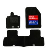 DBS Auto mat - op maat - 3-delig - antislip - zwart naaldvilt 900 g/m² - velours productie - assortiment Star - 1763791