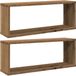 vidaXL Wandkubusplanken, 2 stuks, ambachtelijk eiken, 60 x 15 x 23 cm