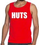 Bellatio Decorations HUTS Rood Katoen Tanktop Heren M