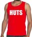 Bellatio Decorations HUTS Rood Katoen Tanktop Heren M