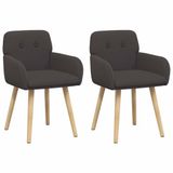 vidaXL Eetstoelen 2 stuks Bouclé Donkergrijs 59 x 56,5 x 85 cm