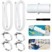 Tuyaux de piscine 2 Pièces 32 mm avec clips de fixation