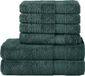 Komfortec Handdoekenset 4x handdoek 50x100 cm en 2x badhanddoek 70x140 cm - 100% Katoen - Donkergroen