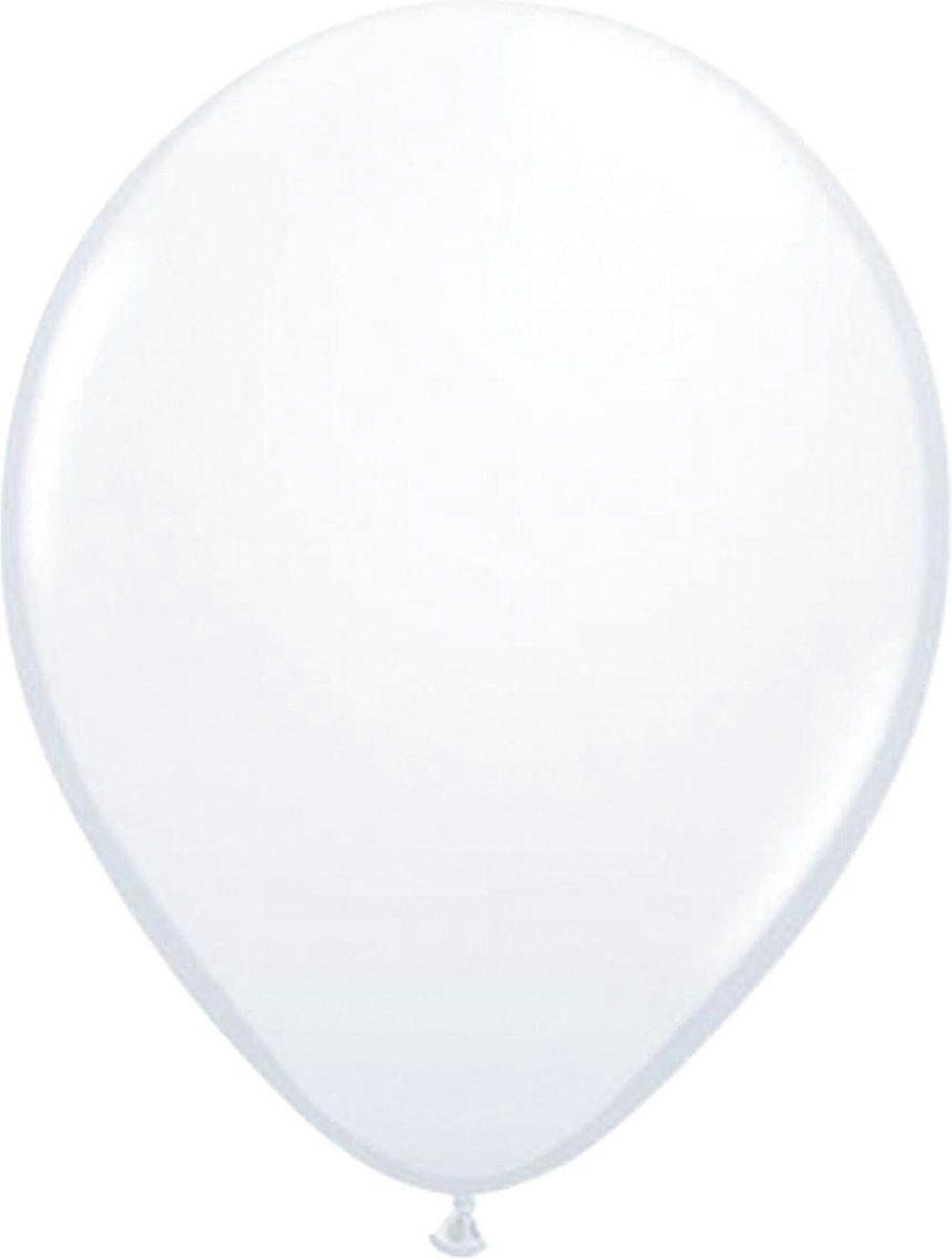 Folat Ballonnen - Wit - Metallic - 30cm - 50st.