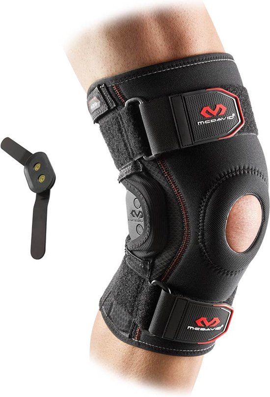 McDavid 429 Kniebrace met Scharnier - Zwart - XL - Maximale Ondersteuning - Beide Zijden