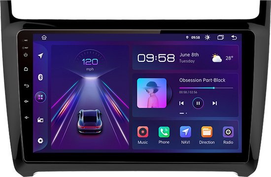 Volkswagen Polo C 2014-2018 Android 12 Navigatie En Multimediasysteem 1GB RAM 16GB ROM