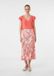 comma - Parelmoerroze Satijnen Midirok met Plooien en Tie-dye Patroon