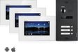 Balter EVO Video-deurbelset met smartphone-app voor 3 woningen, zwart, met 3 monitoren